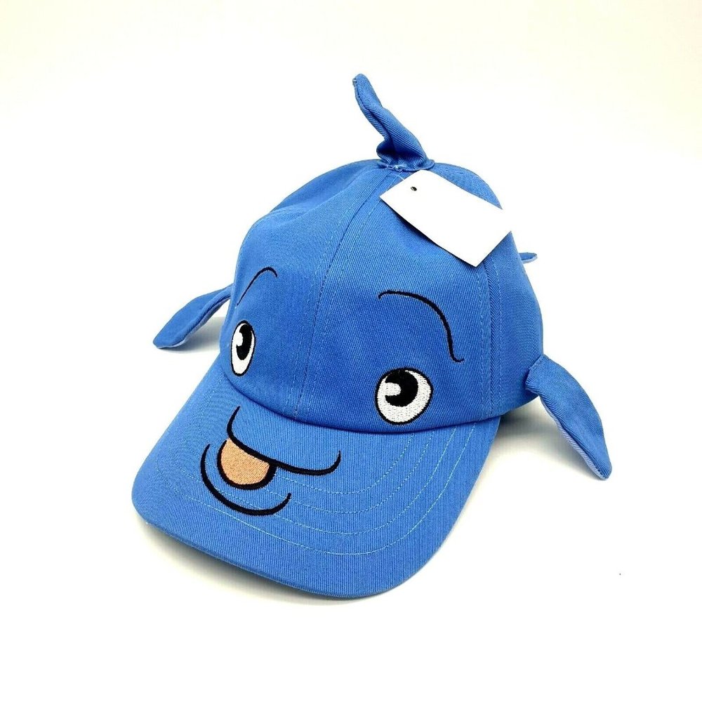 Six Flags Discovery Kingdom Dolphin Hat Baby Blue Theme Park Youth Size Elastic